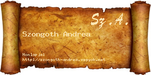 Szongoth Andrea névjegykártya