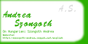 andrea szongoth business card